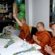 Monks from the Buddhapadipa Temple in Wimbledon blessed Hansa’s Thai Kitchen in Weybridge