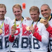 Oar-some foursome: The Team GB coxless four crew with their Rio gold medals  Pictures: Peter Spurrier/Intersport Images