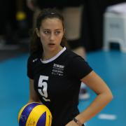 Eye on the prize: Richmond Volleyball Club's Anna Keefe in action for England Cadets at the UK School Games