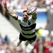 LONDON, ENGLAND - MAY 27: Chris Ashton of the Barbarians scores their first try during the Quilter Cup match between England and Barbarians at Twickenham Stadium on May 27, 2018 in London, England.  (Photo by Henry Browne/Getty Images for Barbarians)